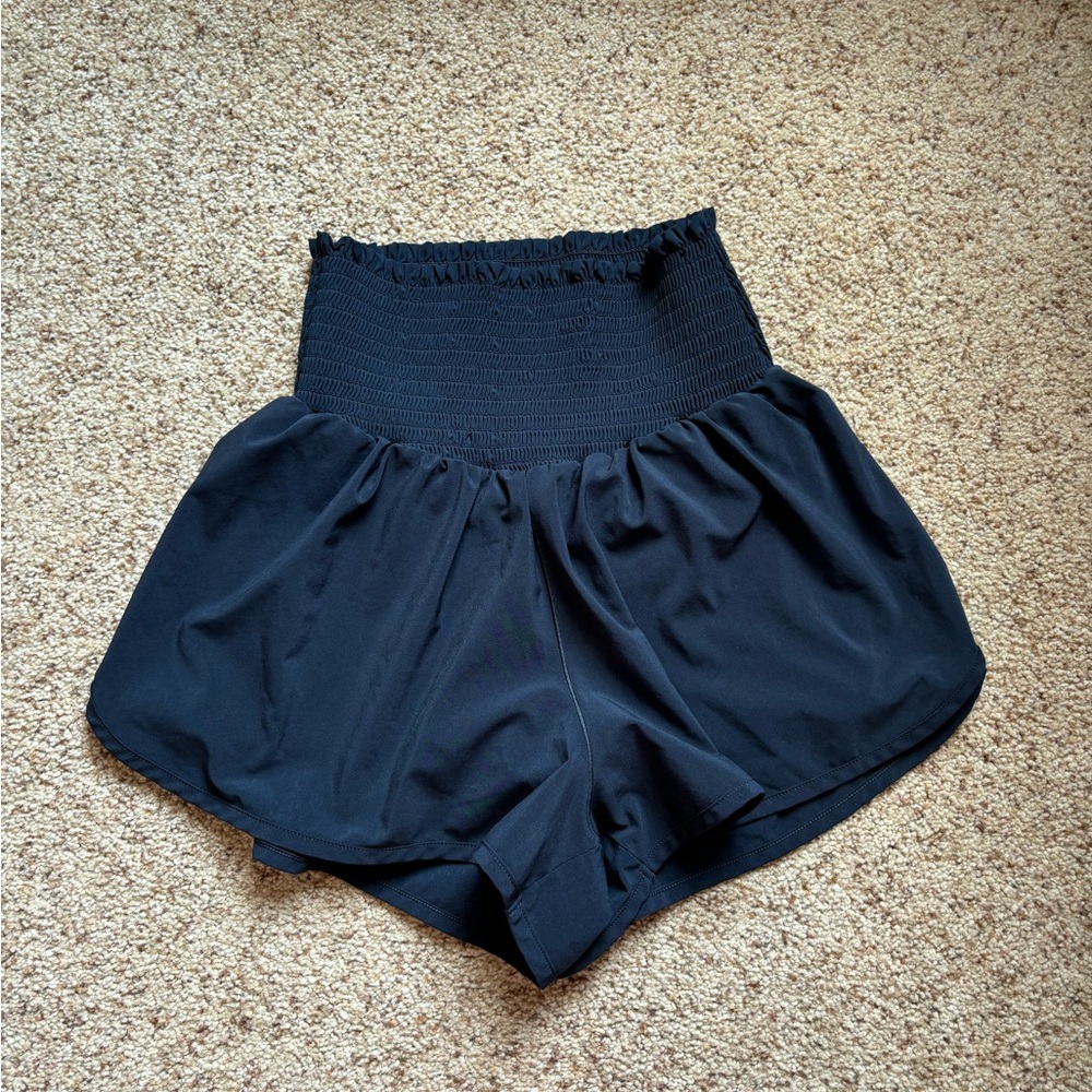 Black Aerie shorts, size: small, thick ridged band!